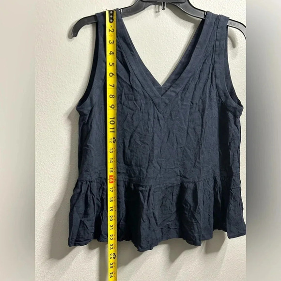 Ann Taylor LOFT Women Navy Blue V-neck Blouse Top Size Small. - Picture 8 of 9